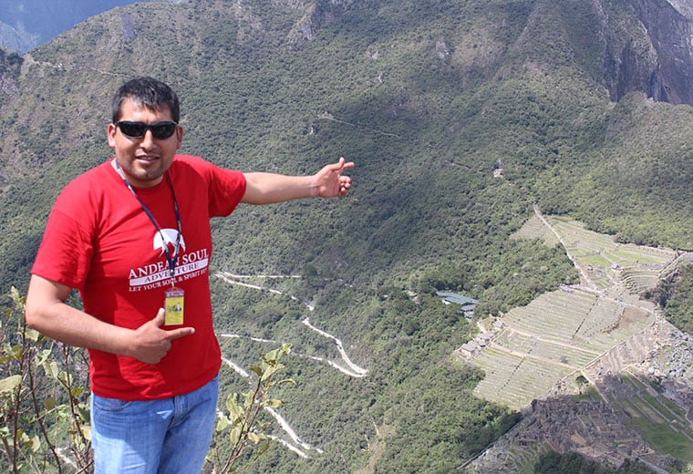 view from waynapicchu mountain
