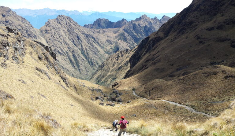 Inca trail 5 days - view from warmi wañuscca